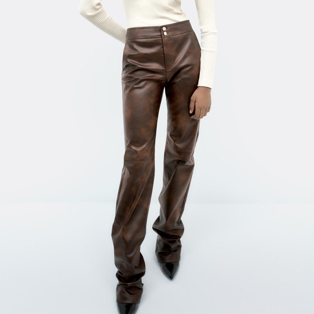 Zara Faux Leather Pants